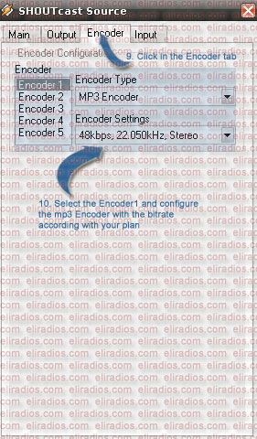SHOUTcast Source Configuration